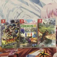 【送料無料】Switch マリオストライカーズ ピクミン4 モンハンストーリーズ