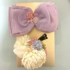 髪飾り　ヘアアクセサリー　和装　浴衣　着物　リボン　クリップ　小松菜奈　ふりふ
