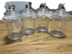 リボン付きガラス瓶4個セット　結婚式　ウェルカムスペース