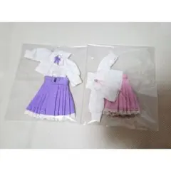 【着用イメージあり】オビツ11サイズ プリーツスカート&ブラウス 3点セット