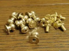 真鍮製 ギボシ ネジ式（7ｍｍ）10個セット ゴールド