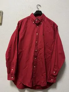 ラルフローレン デニムシャツ ボタンダウン 90s レッドポニー 赤 古着