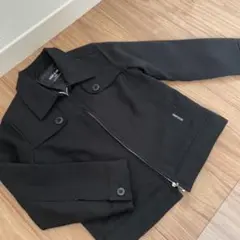 美品 COMME CA ISM ブラック ジップアップジャケット 110センチ