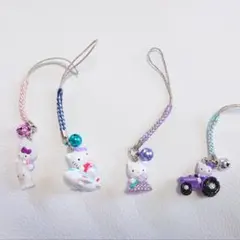 ハローキティ チャーミーキティ ゴージャスストラップ 北海道 ラベンダー ご当地 ハローキティ (チャーミーキティ) ご当地限定ストラップ 根付け