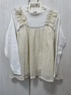 プティマイン　フリル付き星柄チュニック