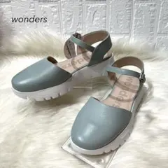 新品 wonders 厚底 ストラップ サンダル 36 23.5 ミントブルーのサムネイル