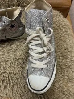 Converse All Star シルバー ハイカットスニーカー