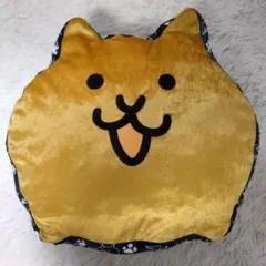 にゃんこ大戦争 ダイカットリバーシブルクッション 金ネコ ぬいぐるみ