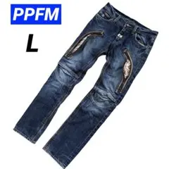 PPFM デニムパンツ ジップデザイン ギミックジップ y2k ユーズド加工 Lのサムネイル
