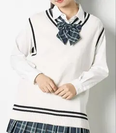 wego ラインニットベスト