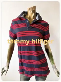 ☘️T23026☘️tommy hilfiger 半袖 メンズ ボーダー ポロシャツのサムネイル
