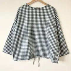 【新品・タグ付】ブラウス　ゆったり　大きいサイズ　ギンガムチェック
