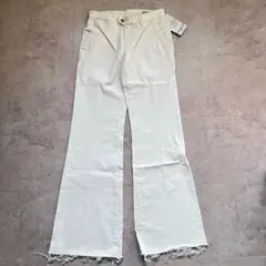 DIESEL ブーツカットデニム フレア ホワイト y2K 26 【タグ付き】