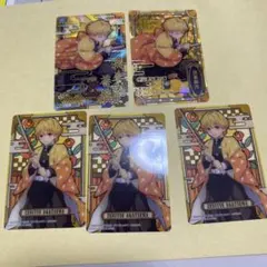 鬼滅の刃　我妻善逸　ステンドグラスカード 計6点