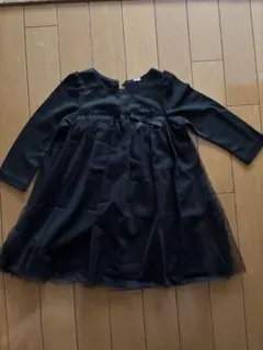 ブラック長袖ワンピース 90cm