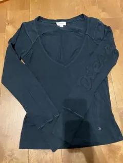 DIESEL ダークブルー Vネック長袖Tシャツのサムネイル