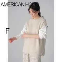 週末限り大特価！AMERICAN HOLICクルーネック裏毛ベストF良品かわいい