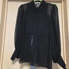 ZARA ピンタックシアーシャツ