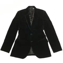 ZARA ザラ ベロア テーラードジャケット us:40(JP:XL相当) 黒