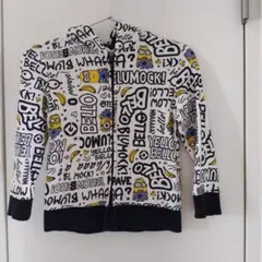 ミニオン柄 フード付きパーカー