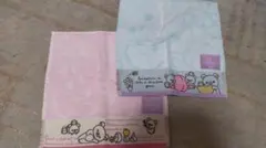 新品リラックマハンドタオルハンカチピンクブルー2枚セット