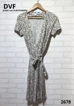 ダイアンフォンファスティンバーグ　ラップワンピース　コットン　シルク　花柄