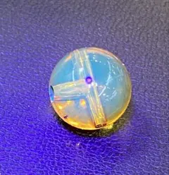 高品質　ドミニカ産　天然ブルーアンバー　数珠　数珠用親玉　親玉　レア