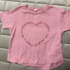 après les cours ピンク Tシャツ ハートプリント