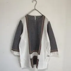 UNITED ARROWS TOKYO】綿　シルク　ブラウス　エスニック　日本製