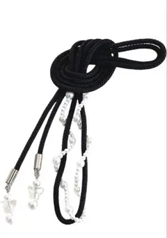 とも様専用 飾り紐 帯紐 パール ブラック振袖 着物 成人式