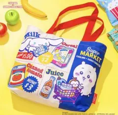 ちいかわ×サンリオキャラクターズ スーパーマーケットなおかいものトートバッグ