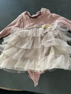 petit main フリルドレス 70サイズ ピンク
