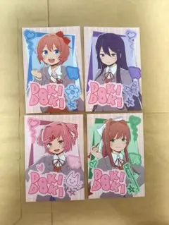 コンプ ポストカード ドキドキ文芸部! 東京タワー サヨリ ユリ ナツキ モニカ ドキドキ文芸部モニカ サヨリ ユリ ナツキ ポストカード 東京タワー