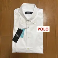 【新品・タグ付】POLO BCS ボタンダウンシャツ 白 Mサイズ 綿100%のサムネイル