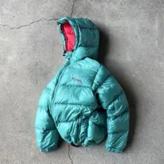 columbia down parka turquoise blue red