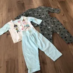 こども　90cm 冬パジャマ　2点セット　フリース・裏起毛