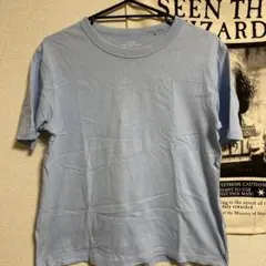 コットン クルーネック Tシャツ M ライトブルー