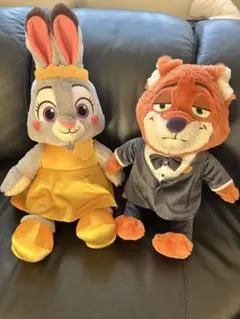 12/19まで限定値下中！ズートピア2BIGぬいぐるみセット(ジュディ&ニック)