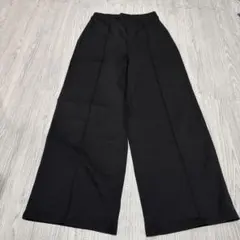 黒 ワイドパンツ Lサイズ ポリエステル100%