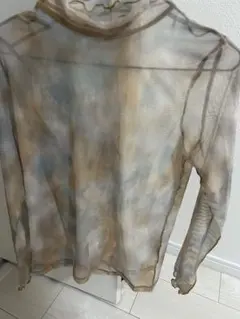 GU シースルー マルチカラートップス XS