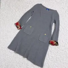 【極美品】BLUE LABEL CRESTBRIDGE チェックニットワンピース