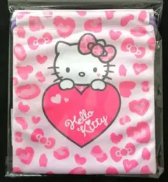サンリオ　ハローキティ　ギャル　巾着　小物入れ　ヒョウ柄　ピンク