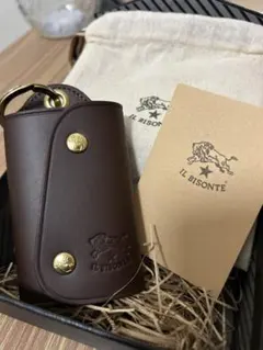 IL BISONTE ブラウンレザー キーホルダー