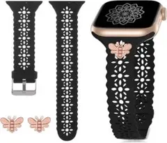 ♡◎ AppleWatch バンド(42mm44mm) 人気 透かし彫りシリコン