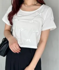 Heather サテンリボンTEEのサムネイル