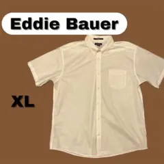 未使用 Eddie Bauer 白色 形態安定ボタンダウンシャツ XL