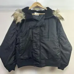 80s〜90s アルファ N-2B USA製 短丈 Y2K 3本線タグ 黒 L - メルカリ