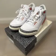 NIKE Jordan 3 RETRO ホワイト/オレンジ　23.5cm