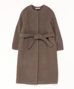 BEAUTY&YOUTH MANTECO ノーカラーベルト ロングコート