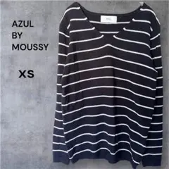 AZUL BY MOUSSY アズールバイマウジー ボーダー VネックニットXS